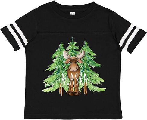 inktastic Alaska Moose and Trees Toddler T-Shirt in Kuwait