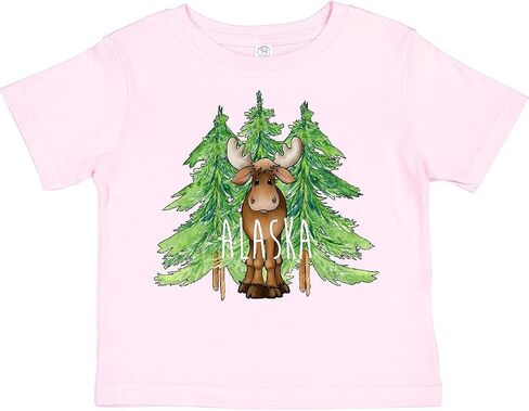 inktastic Alaska Moose and Trees Toddler T-Shirt in Kuwait