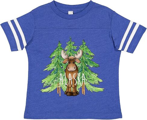 inktastic Alaska Moose and Trees Toddler T-Shirt in Kuwait