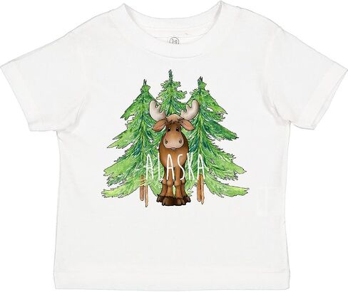 inktastic Alaska Moose and Trees Toddler T-Shirt in Kuwait