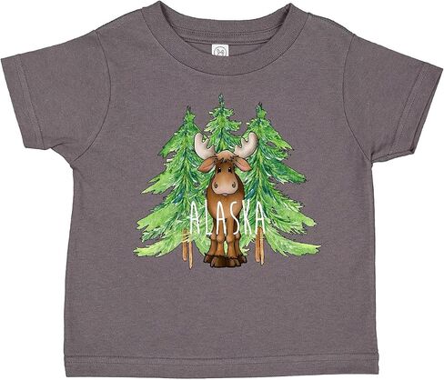 inktastic Alaska Moose and Trees Toddler T-Shirt in Kuwait