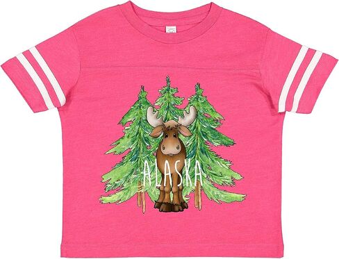 inktastic Alaska Moose and Trees Toddler T-Shirt in Kuwait