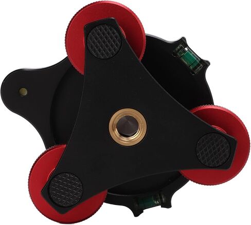 LP 64 Camera Leveler, Aluminum Alloy Tripod Leveling Base with Triple Wheel Leveler, 3/8 Inch Screws Top and Bottom for Horizontal Adjustment Angle Up to ±5 Degrees in Macro in Kuwait