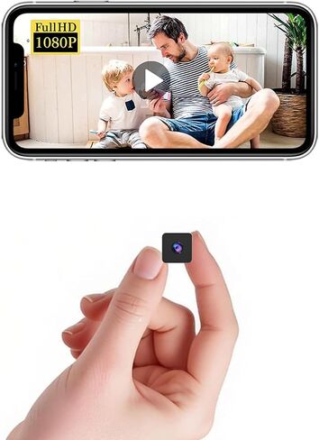 Mini Camera Wireless 1080P Camera Home Security WiFi Mini Nanny Camera Application Control Intelligent Motion Detection SD Storage Night Vision Mini Camera is Suitable For Baby's Office Indoor Outdoor in Kuwait