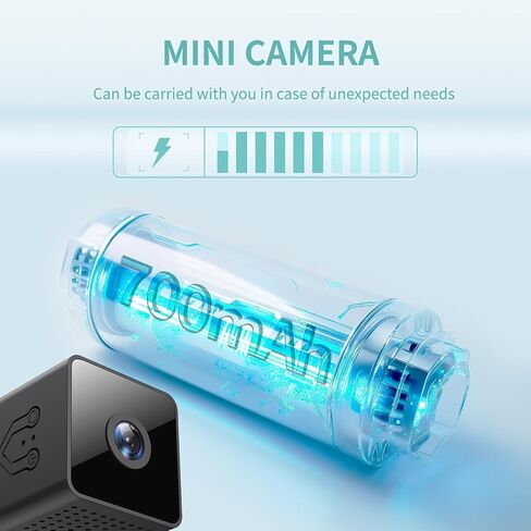 Mini Camera Wireless 1080P Camera Home Security WiFi Mini Nanny Camera Application Control Intelligent Motion Detection SD Storage Night Vision Mini Camera is Suitable For Baby's Office Indoor Outdoor in Kuwait