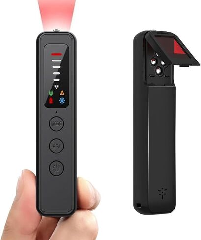 6 in 1 Hidden Camera Detector, GPS Tracker & RF Bug Detector | Anti-Spy Finder – Infrared, vibration alarm, flashlight for hidden cameras, GPS trackers, RF bugs. For travel, hotels, cars. in Kuwait