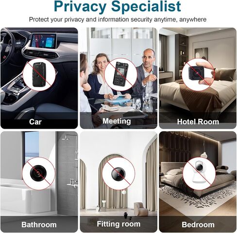 6 in 1 Hidden Camera Detector, GPS Tracker & RF Bug Detector | Anti-Spy Finder – Infrared, vibration alarm, flashlight for hidden cameras, GPS trackers, RF bugs. For travel, hotels, cars. in Kuwait