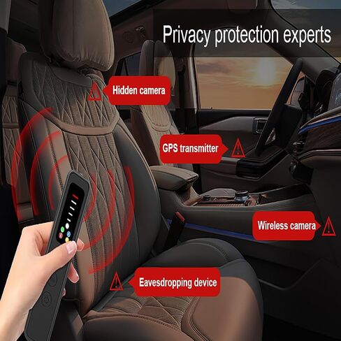 6 in 1 Hidden Camera Detector, GPS Tracker & RF Bug Detector | Anti-Spy Finder – Infrared, vibration alarm, flashlight for hidden cameras, GPS trackers, RF bugs. For travel, hotels, cars. in Kuwait