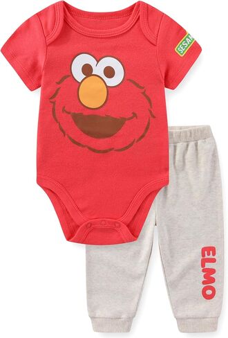 Sesame Street Elmo Baby Boys Bodysuit and Pants 2 Piece Set for Infants in Kuwait