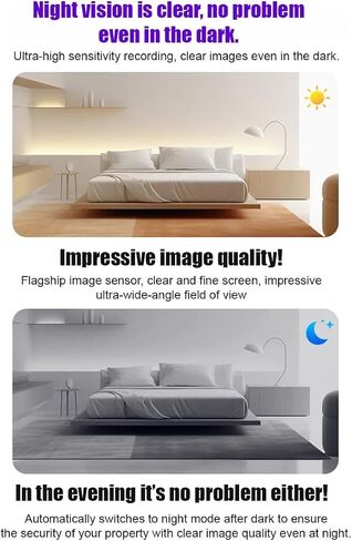 Hidden Camera HD Night Vision, USB Rechargeable WiFi Network Required, Tiny and Installs in 1 Second, Remote Real-Time Viewing, Audio and Video Recordings Require Card for Saving (2pcs) in Kuwait