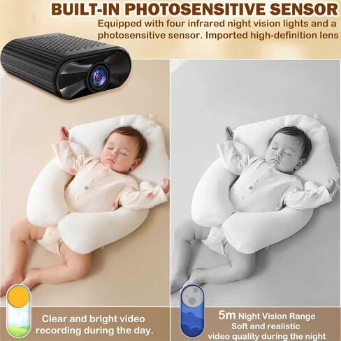 Mini Camera - 4K WiFi Wireless Camera Portable Nanny Cam with Night Vision, Motion Detection,Phone App Live View - Compact Security Camera for Home/Office/Pet 24/7 Cycle Save Video in Kuwait