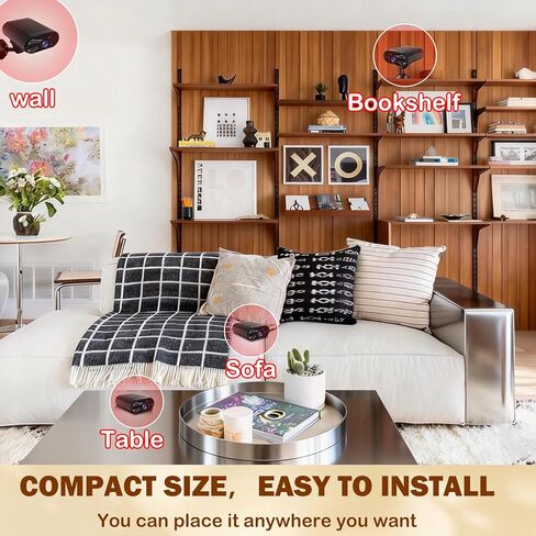 Mini Camera - 4K WiFi Wireless Camera Portable Nanny Cam with Night Vision, Motion Detection,Phone App Live View - Compact Security Camera for Home/Office/Pet 24/7 Cycle Save Video in Kuwait