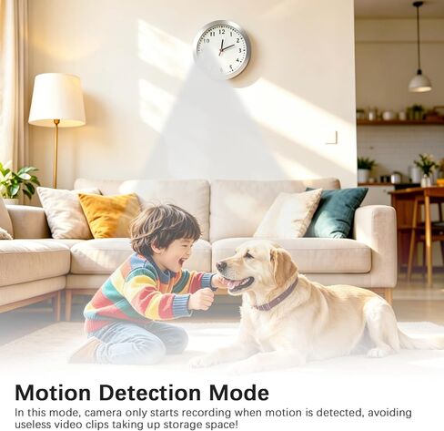 1080P Hidden Spy Camera in Clock, Nanny Cam Without WiFi for Home Office | Hidden Clock Cam, Adjustable Lens & Long Battery, Motion & Loop Recording for Indoor Monitoring (Doesn't Record Sound) in Kuwait