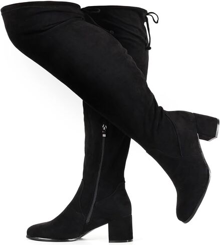 Vipost Wide Calf Over the Knee Thigh High Boots, Suede Plus Size Fall Boots in Kuwait
