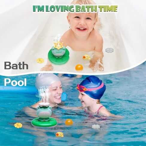 Baby Bath Toys for Kids, 4 Modes Water Spray Bath Toy Sprinkler Bathtub Toys for Toddlers 1-3, Swimming Pool Games Water Play Set Gift for Bathtub Shower Beach Infant Kids Boys Girls Age 2-7 Years Old in Kuwait