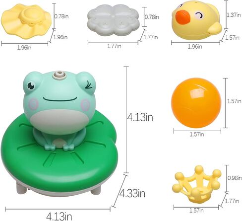 Baby Bath Toys for Kids, 4 Modes Water Spray Bath Toy Sprinkler Bathtub Toys for Toddlers 1-3, Swimming Pool Games Water Play Set Gift for Bathtub Shower Beach Infant Kids Boys Girls Age 2-7 Years Old in Kuwait