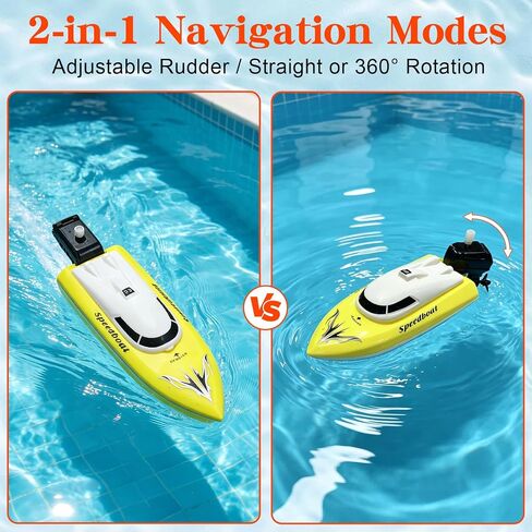3-Pack Wind Up Boat Toys for Bath & Water Play | BPA-free PP; No batteries; 3 speedboat-style toys; 360°spin mode; For bath, pool & outdoor water play in Kuwait