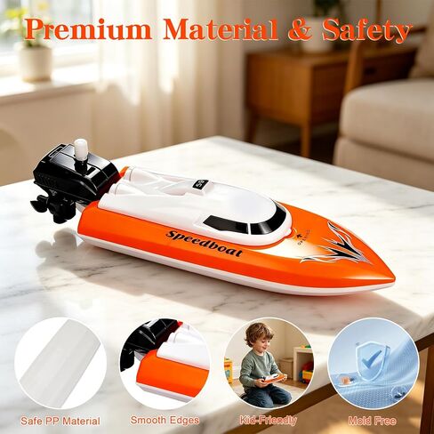 3-Pack Wind Up Boat Toys for Bath & Water Play | BPA-free PP; No batteries; 3 speedboat-style toys; 360°spin mode; For bath, pool & outdoor water play in Kuwait