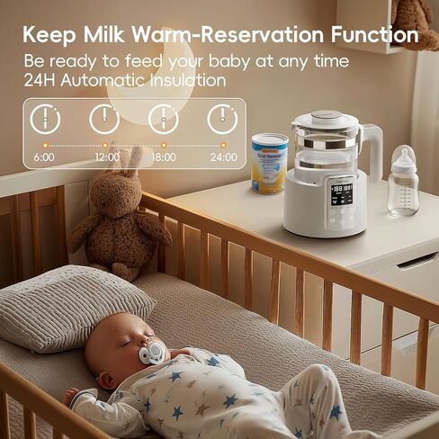 Instant Water Warmer, Baby Bottle Warmer with Faster Cooling Fan and LCD Display, Baby Milk Warmer, Electric Kettle with 6 Temperature Control Presets, Breastmilk Warmer, Boil Tea, Coffee in Kuwait
