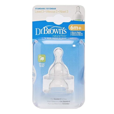 Dr. Brown's 8 Pack Natural Flow Level 3 Standard Nipple in Kuwait
