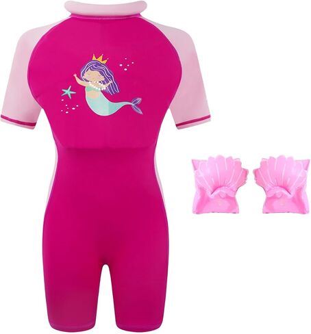 Gogokids Kids Floatation Swimsuit, Toddler One Piece Swimsuits with Armbands, UV 50+ Sun Protection Swimwear for 2-7 Years (26-57lbs) Boys & Girls in Kuwait