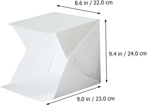 STOBAZA Portable Mini Photography Light Box with LED Soft Tent 20cm Small Photo Studio Shooting Tent Kit with 4 Colored Backdrops for Product Photography and Personal Lighting in Kuwait