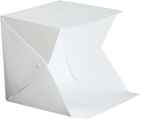 20cm Folding Photography Light Tent with LED Lighting Kit, Portable Mini Photo Studio Softbox with 2 Colored Backdrops for Product and Small Object Photography in Kuwait