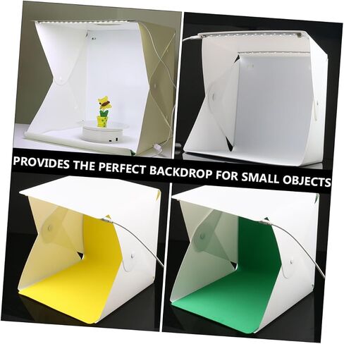 Portable Folding Mini Photo Studio Light Box with Dual LED Light Bars, 6 Color Backdrops, 30cm Photography Tent for Product and Jewelry Shooting in Kuwait