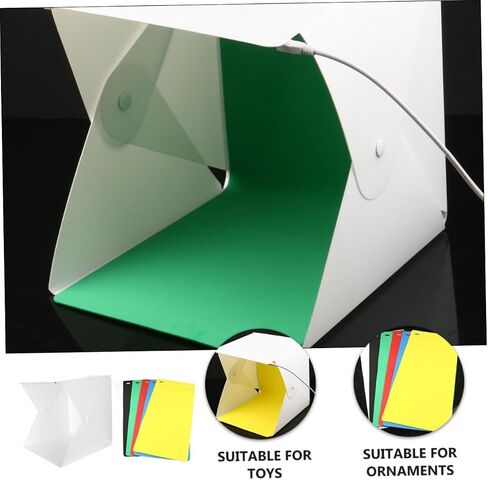 Portable Folding Mini Photo Studio Light Box with Dual LED Light Bars, 6 Color Backdrops, 30cm Photography Tent for Product and Jewelry Shooting in Kuwait