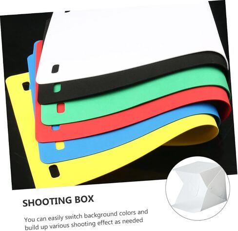20cm Portable Mini Photo Light Box Kit with Dual LED Strips, Folding Photography Tent with Two Color Backdrops, Soft Lighting Studio for Product and Jewelry Photography in Kuwait