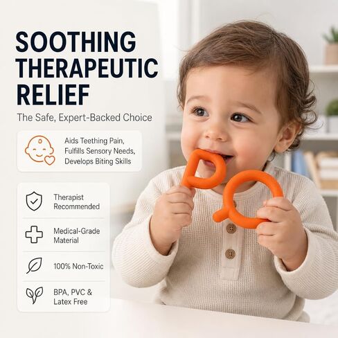 Chewy Tubes P & Q Oral Motor Chew Tool, Latex-Free, Teething & Sensory | Safe & Non-Toxic: Made from durable, latex-free material designed for extended chewing without breaking down or splintering. in Kuwait