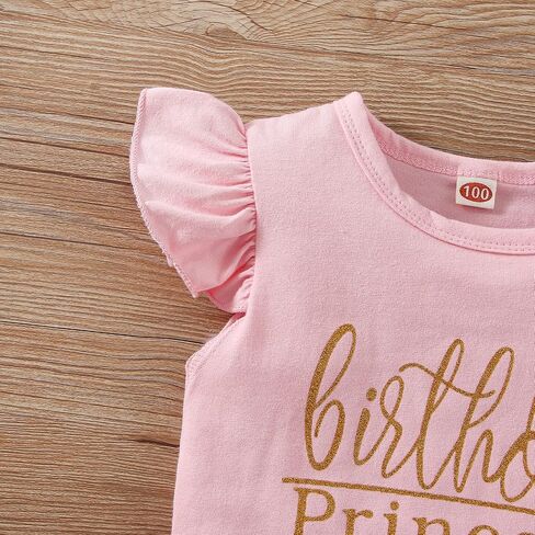 Toddler Kids Baby Girls Birthday Princess Outfits Dress Vest Tank Top Dot Mesh Tutu Skirt in Kuwait