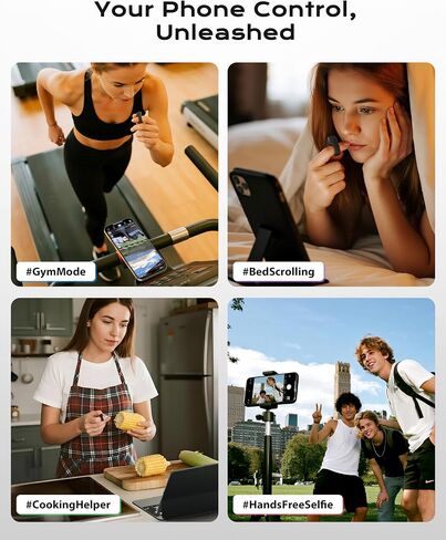 Stouchi Bluetooth 5.4 Scrolling Ring for TikTok, Rock-solid Connection, 100Hrs Battery, Comfort Wear Fingertip Wireless Bluetooth Remote Control, Compatible with iPhone, iPad and Android Phones/Tablet in Kuwait