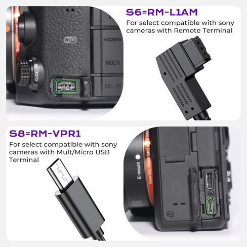 for Sony Camera Rechargeable Remote Shutter Release - AODELAN Wireless & Wired Remote Control for Sony A7 IV, A7R V, A7S III, A9 III, FX3, FX2,A1, A1 II, RX100 VI, RX10 IV, A7RIVA, A7RIIIA, A9 II in Kuwait
