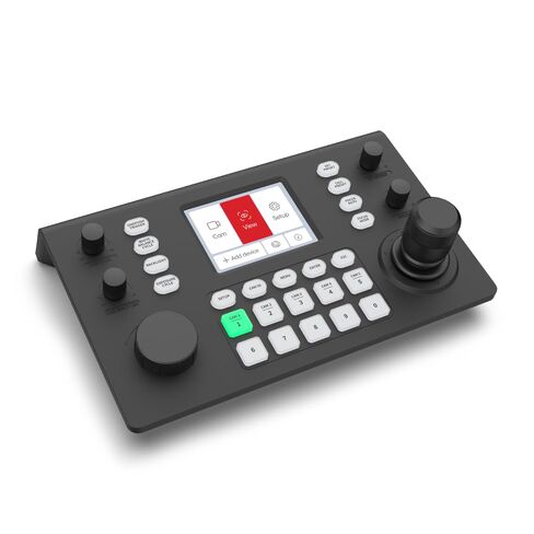 Hsility PTZ Controller Camera Controller POE Network 4D Joystick Decoding Keyboard Indoor with 5 Inch LCD Screen, 480p in Kuwait