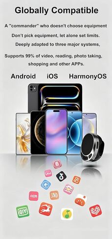 Tiktok Scrolling Ring,Air Finger Ring Mouse with a Touchpad, Portable Handheld Bluetooth 5.3 Wireless Scroller Remote Control Page Turner for i-Phone/i-Pad/Android/PC/Camera/Video Recording/Kindle App in Kuwait