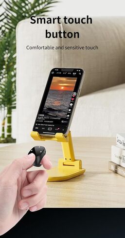 Tiktok Scrolling Ring,Air Finger Ring Mouse with a Touchpad, Portable Handheld Bluetooth 5.3 Wireless Scroller Remote Control Page Turner for i-Phone/i-Pad/Android/PC/Camera/Video Recording/Kindle App in Kuwait