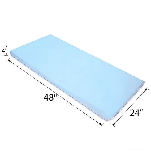 American Baby Company 2 Pack 100% Cotton Percale Fitted Nap Mat Sheet with Elastic Corners 24" x 48" x 4" - Soft & Breathable Rest Mat Sheet or Nap Mat Cover for Daycare & Preschool, Blue in Kuwait