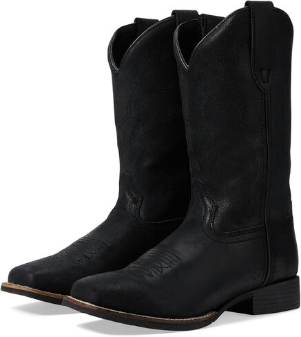 ROPER Womens Monterey Embroidered Square Toe Casual Boots Mid Calf Low Heel 1-2" in Kuwait