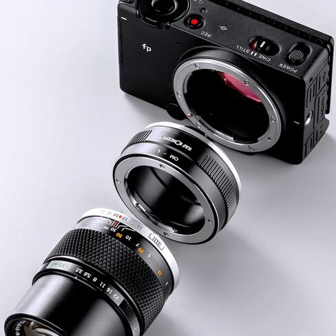 K&F Concept Lens Mount Adapter OM-L Manual Focus Compatible with Olympus OM SLR Lens to L Mount Camera Body in Kuwait