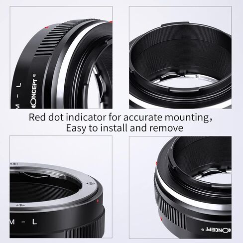 K&F Concept Lens Mount Adapter OM-L Manual Focus Compatible with Olympus OM SLR Lens to L Mount Camera Body in Kuwait
