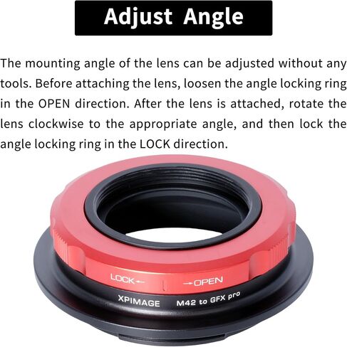 Lens Mount Adapter Ring Compatible with M42 Screw Thread Lens to Fujifilm GFX Camera GFX50 GFX100 in Kuwait