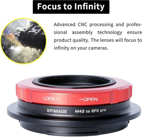 Lens Mount Adapter Ring Compatible with M42 Screw Thread Lens to Fujifilm GFX Camera GFX50 GFX100 in Kuwait