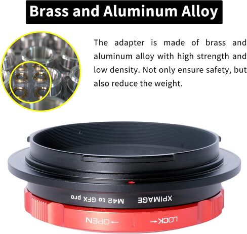 Lens Mount Adapter Ring Compatible with M42 Screw Thread Lens to Fujifilm GFX Camera GFX50 GFX100 in Kuwait