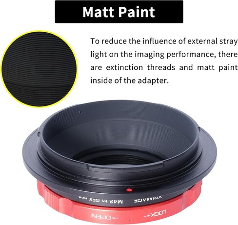 Lens Mount Adapter Ring Compatible with M42 Screw Thread Lens to Fujifilm GFX Camera GFX50 GFX100 in Kuwait