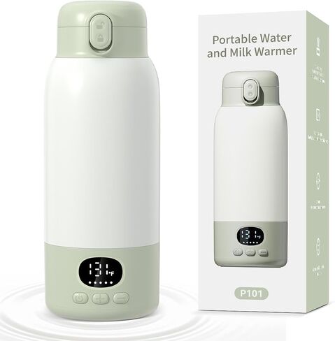 Portable Bottle Warmer for Travel, 45W Fast Charging Milk Warmer 17oz | Large Capacity, Fast Heating Breast Milk Warmer, Long Battery Life, Precise Temp Control for Car, Outdoor in Kuwait