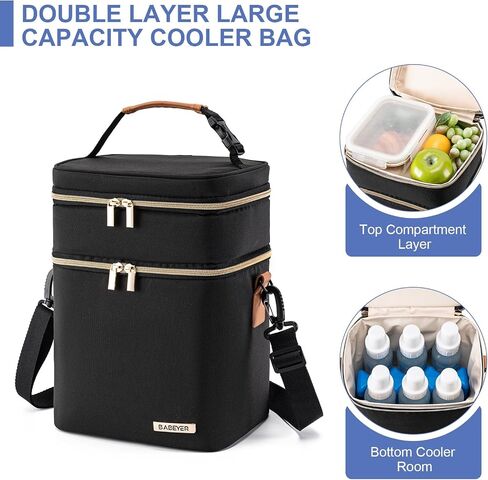 Breastmilk Cooler Bag with Ice Pack Fits 6 Baby Bottles Up to 9 Ounce in Kuwait