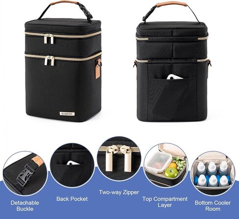 Breastmilk Cooler Bag with Ice Pack Fits 6 Baby Bottles Up to 9 Ounce in Kuwait