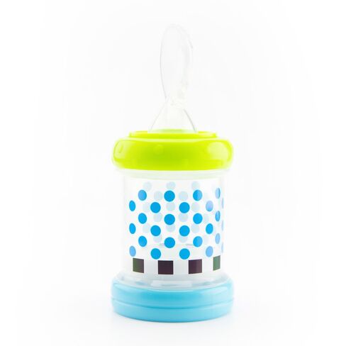 Sassy Baby Food Nurser – 4+ Months Set of 2- 4oz 100% Silicone Nipple and Spoon BPA-Free (30182) in Kuwait