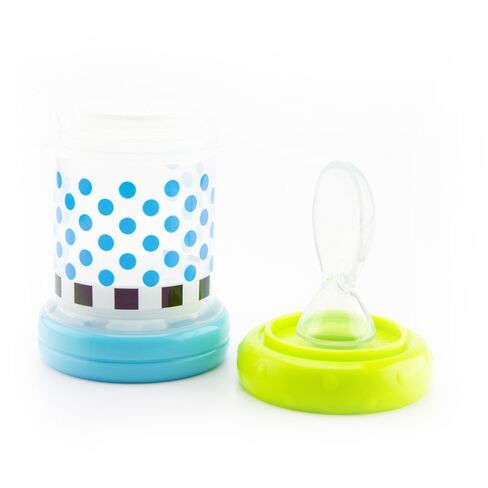 Sassy Baby Food Nurser – 4+ Months Set of 2- 4oz 100% Silicone Nipple and Spoon BPA-Free (30182) in Kuwait